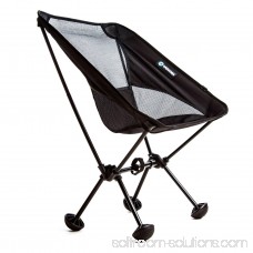 Wildhorn Outfitters TerraLite Portable Folding Camping and Beach Chair, Black